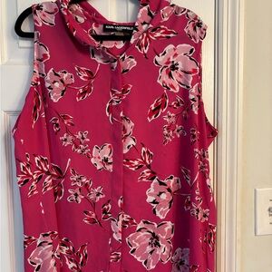 Karl Lagerfeld Fuchsia Floral Blouse xxl